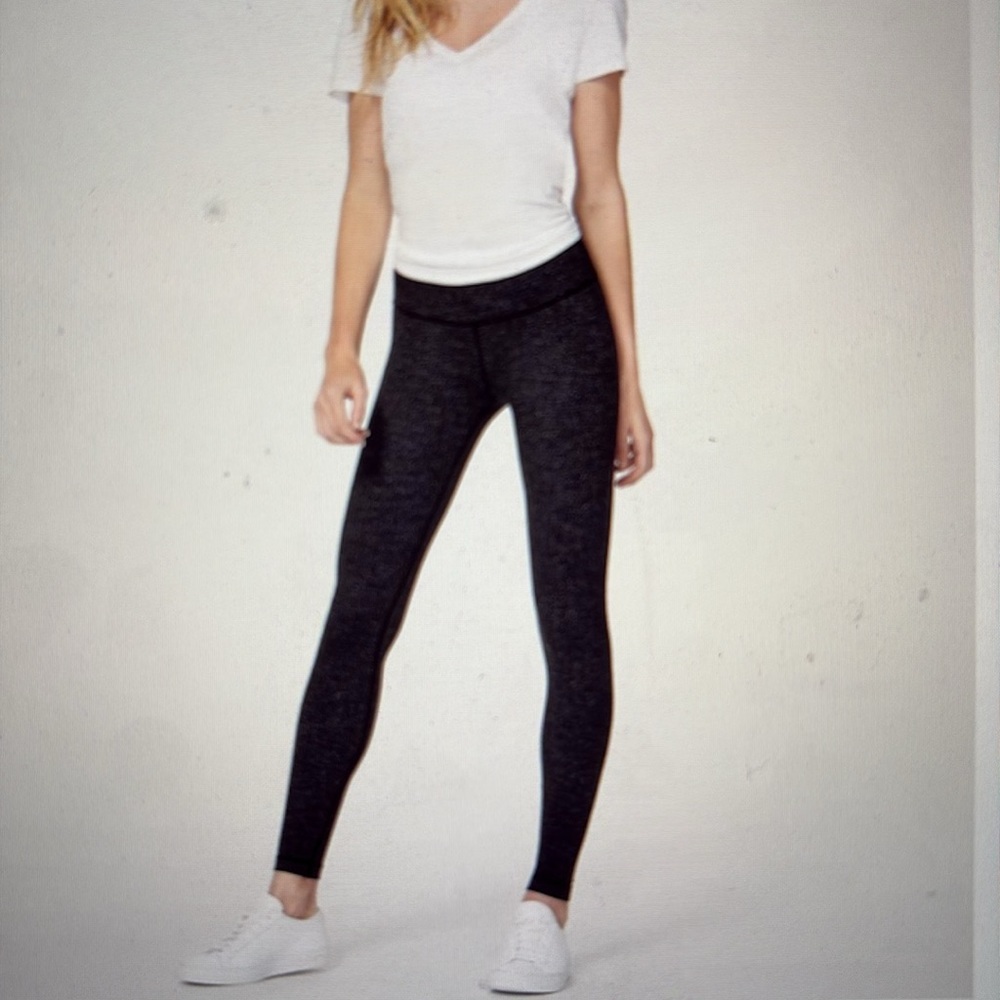 Lululemon Wunder Under High-Rise Leggings in Variegated Knit Brushed Black